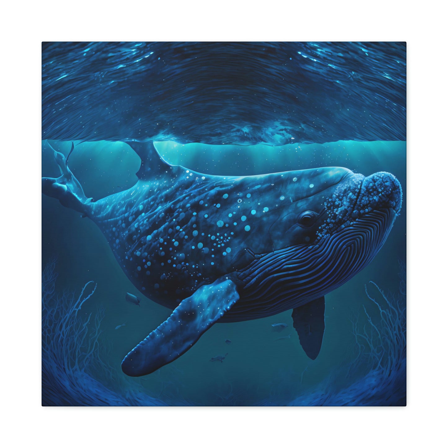 Blue Underwater - Matte Canvas, Stretched, 1.25"