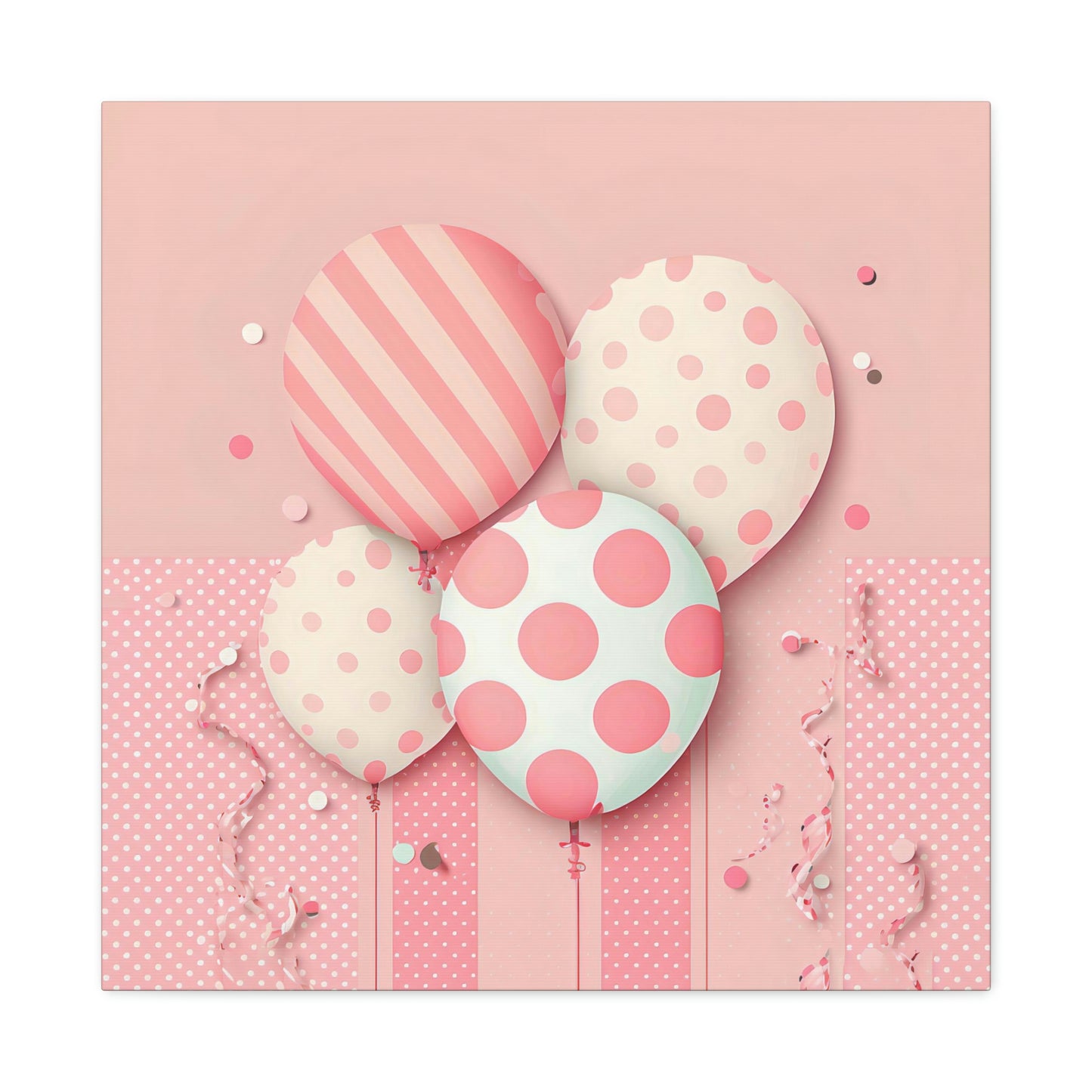 Pink Balloon Adventure - Matte Canvas, Stretched, 1.25"