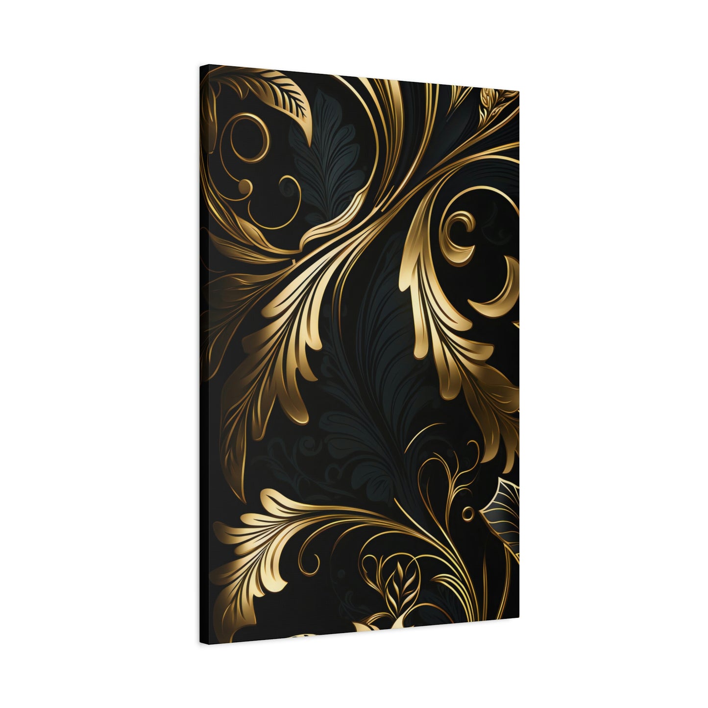 Golden Odyssey on Black - Matte Canvas, Stretched, 1.25"