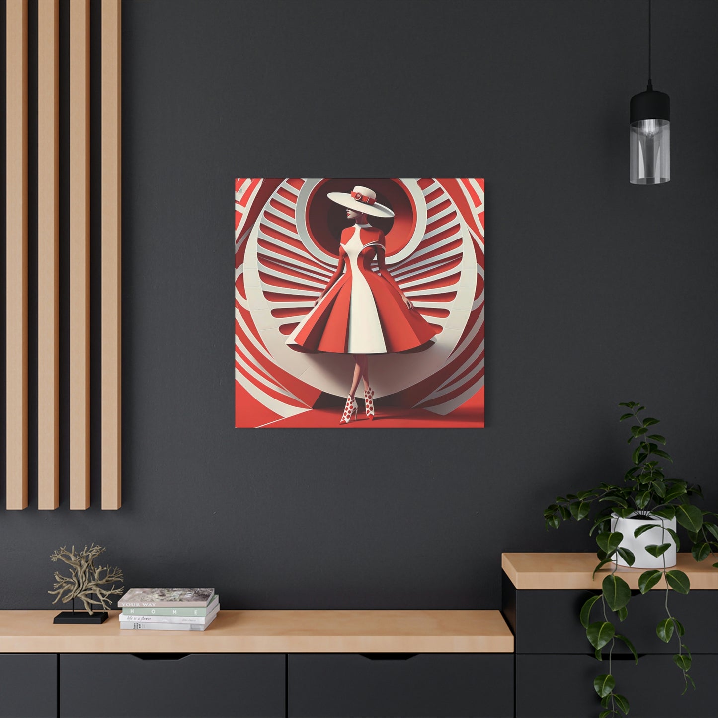 Red and White Elegance - Matte Canvas, Stretched, 1.25"