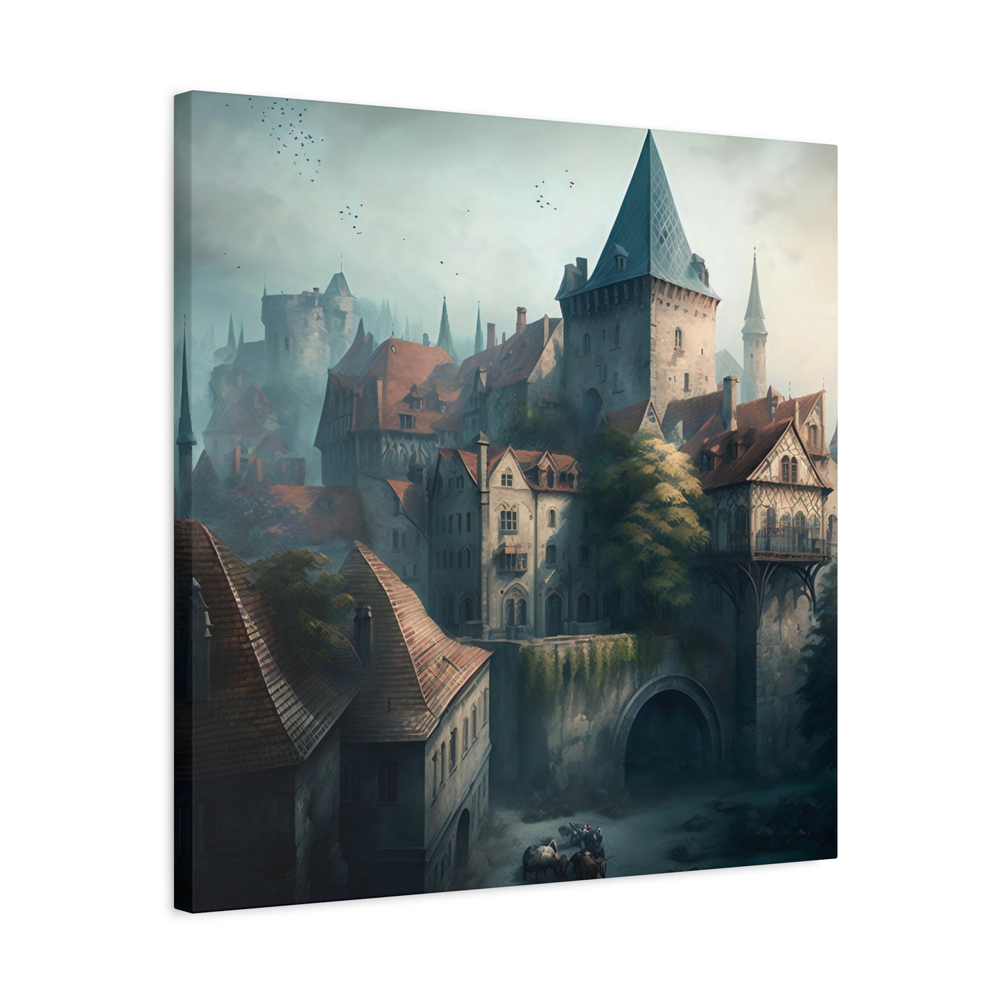 Castle Townscape - Matte Canvas, Stretched, 1.25"