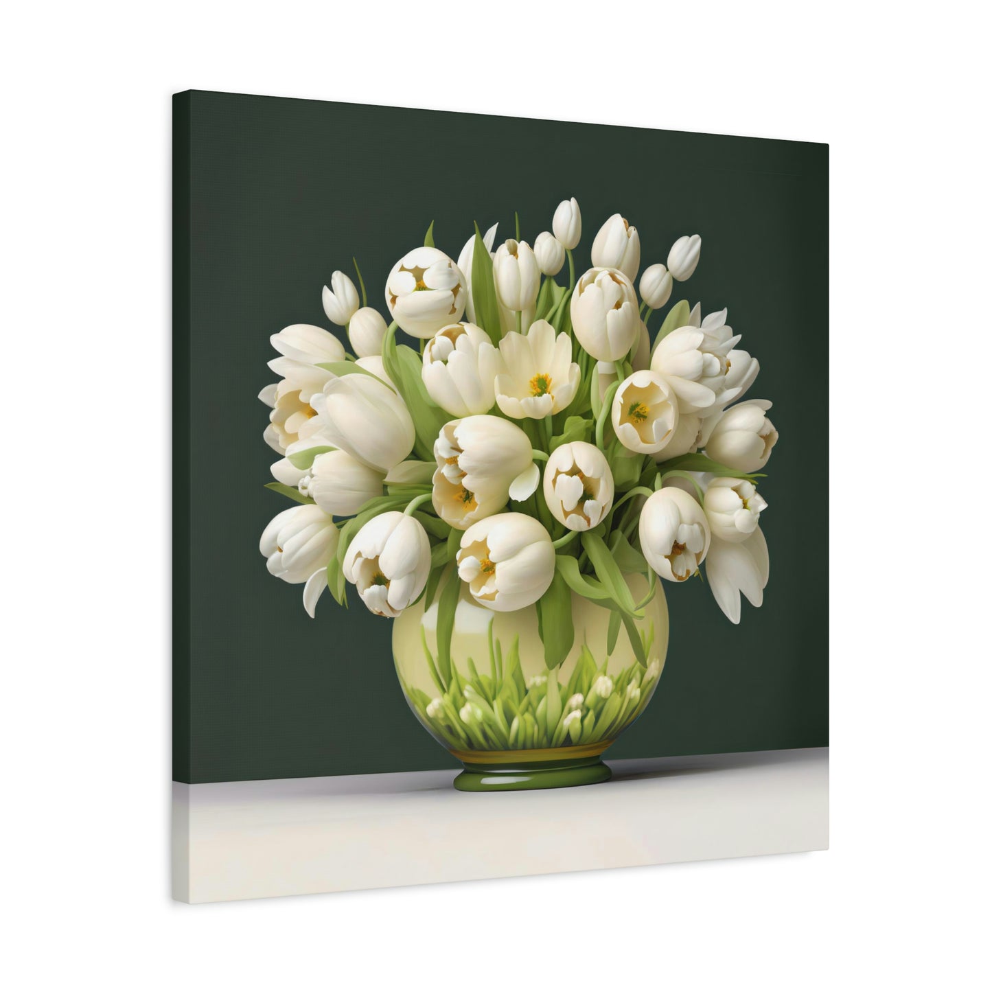 Lovely Tulips in a Vase - Matte Canvas, Stretched, 1.25"