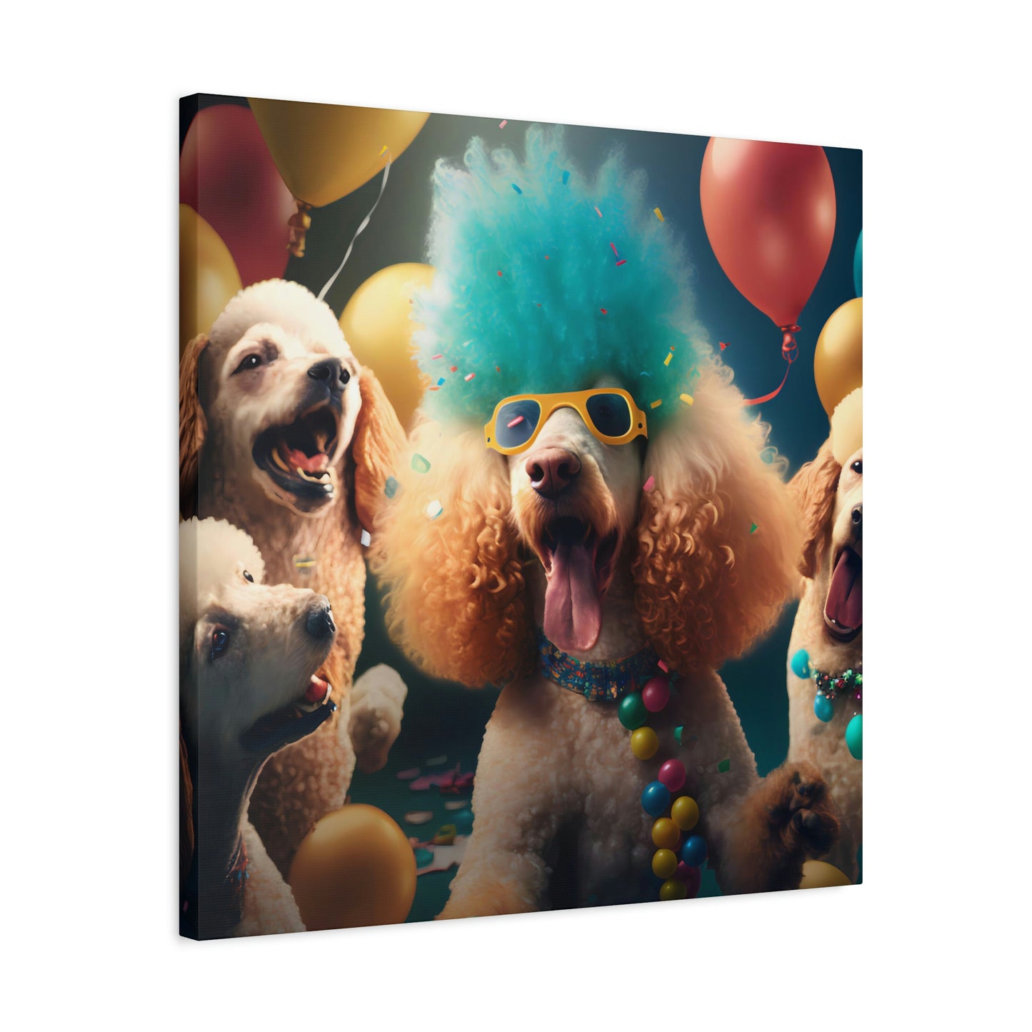 Poodle Party - Matte Canvas