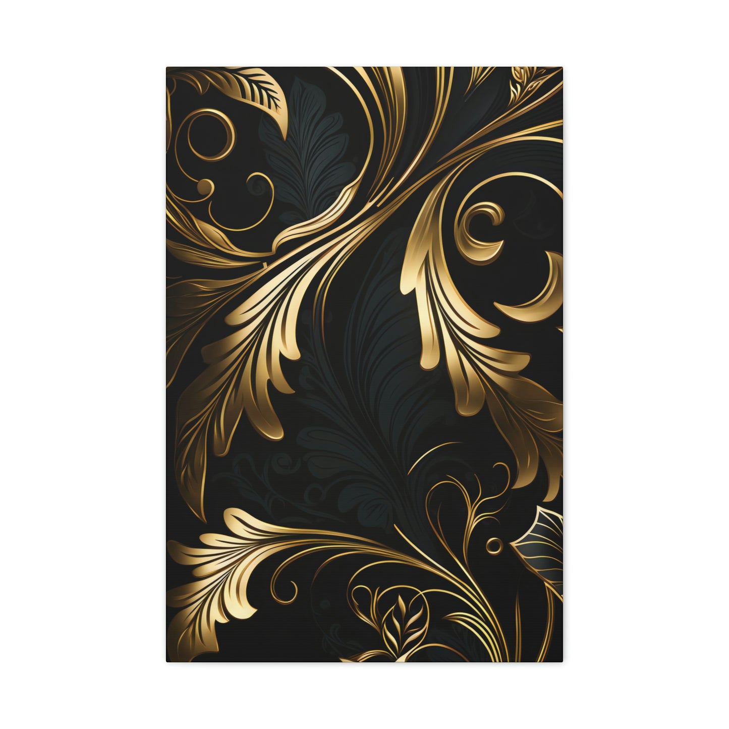 Golden Odyssey on Black - Matte Canvas, Stretched, 1.25"