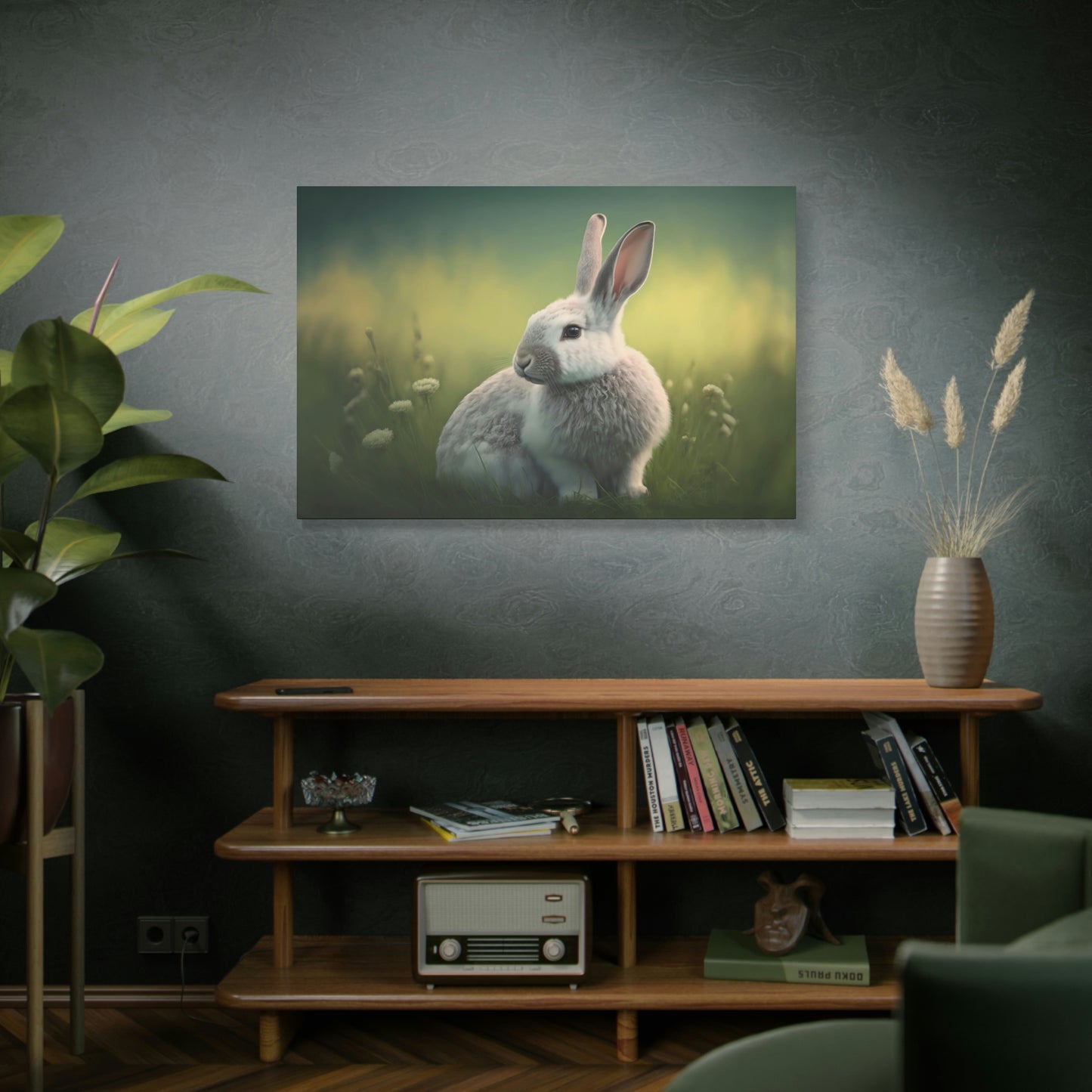 Rabbit in the Field - Matte Canvas, Stretched, 1.25"