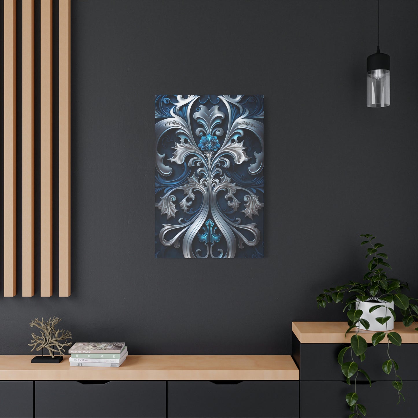 Midnight Silver Luster - Matte Canvas, Stretched, 1.25"