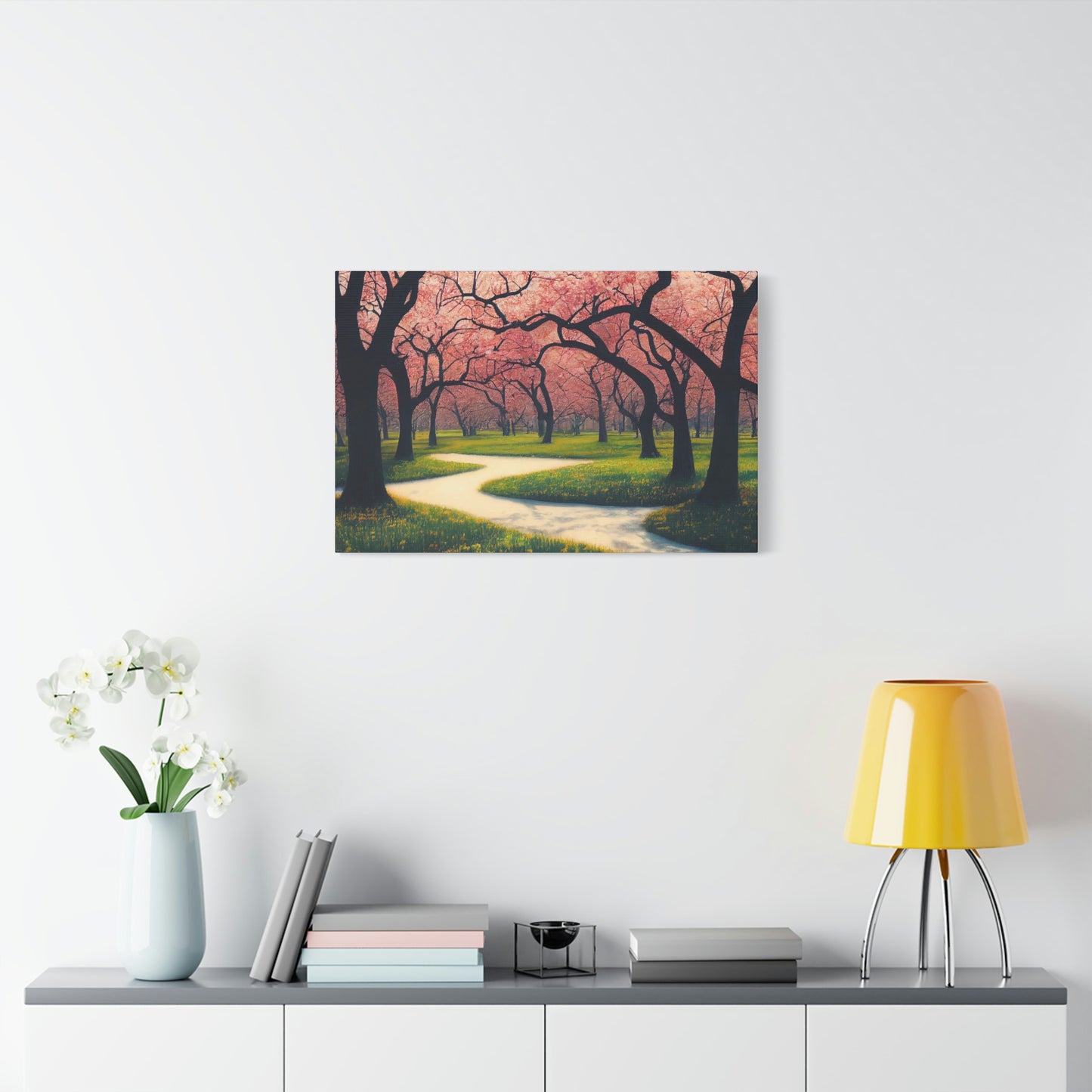 Cherry Garden in Spring - Matte Canvas, Stretched, 1.25"