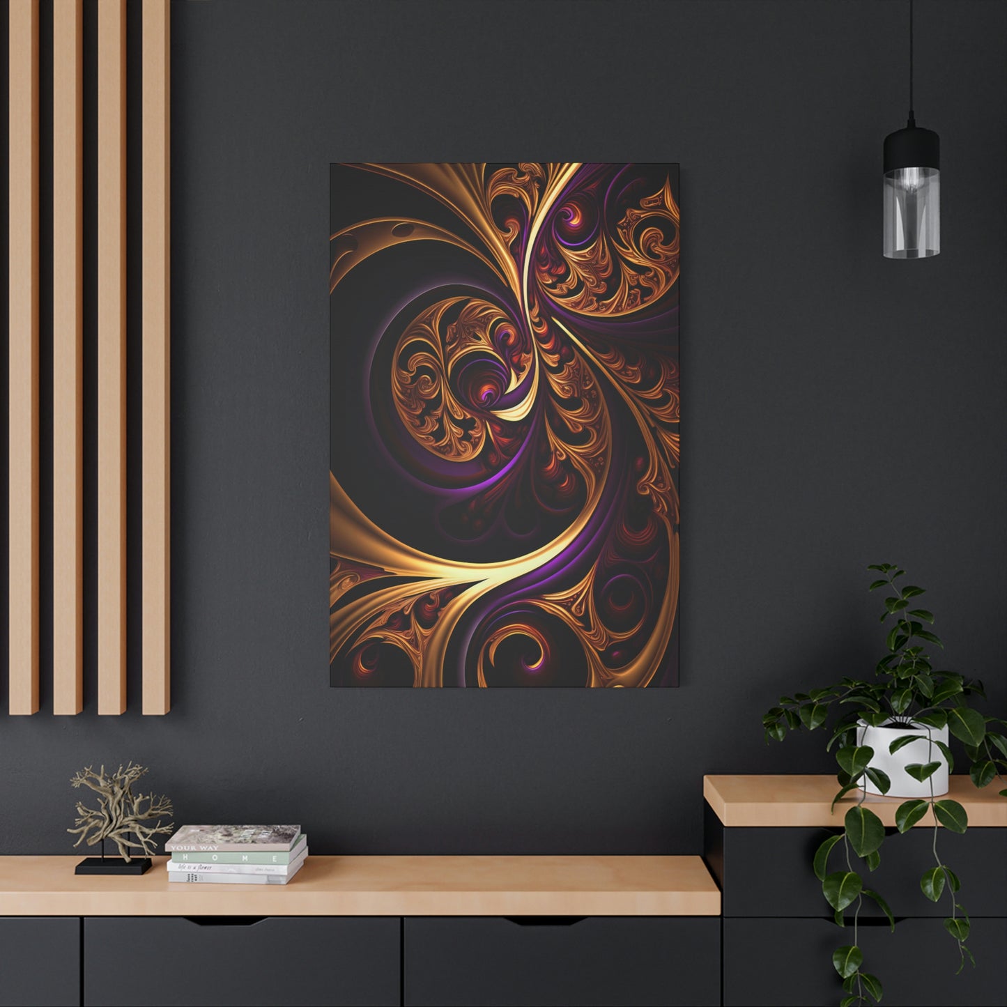 Gilded Swirls - Matte Canvas, Stretched, 1.25"