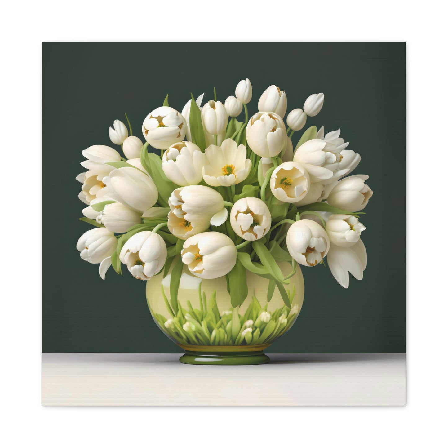 Lovely Tulips in a Vase - Matte Canvas, Stretched, 1.25"