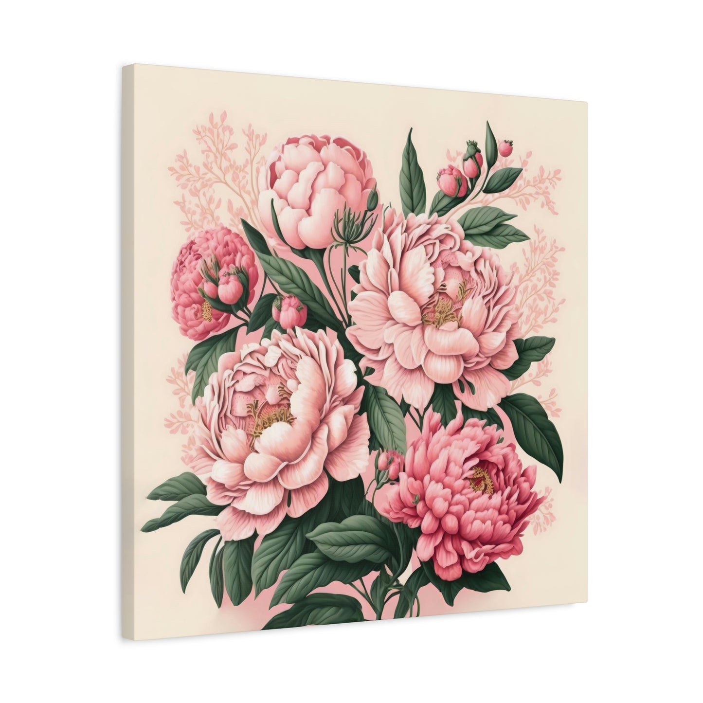 Pink Peony - Matte Canvas, Stretched, 1.25"