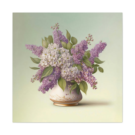 Lilacs In a Vase - Matte Canvas, Stretched, 1.25"