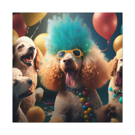 Poodle Party - Matte Canvas