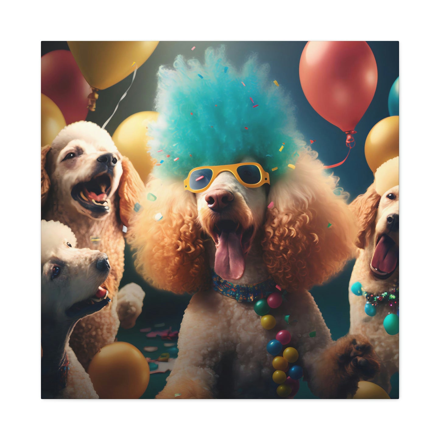 Poodle Party - Matte Canvas