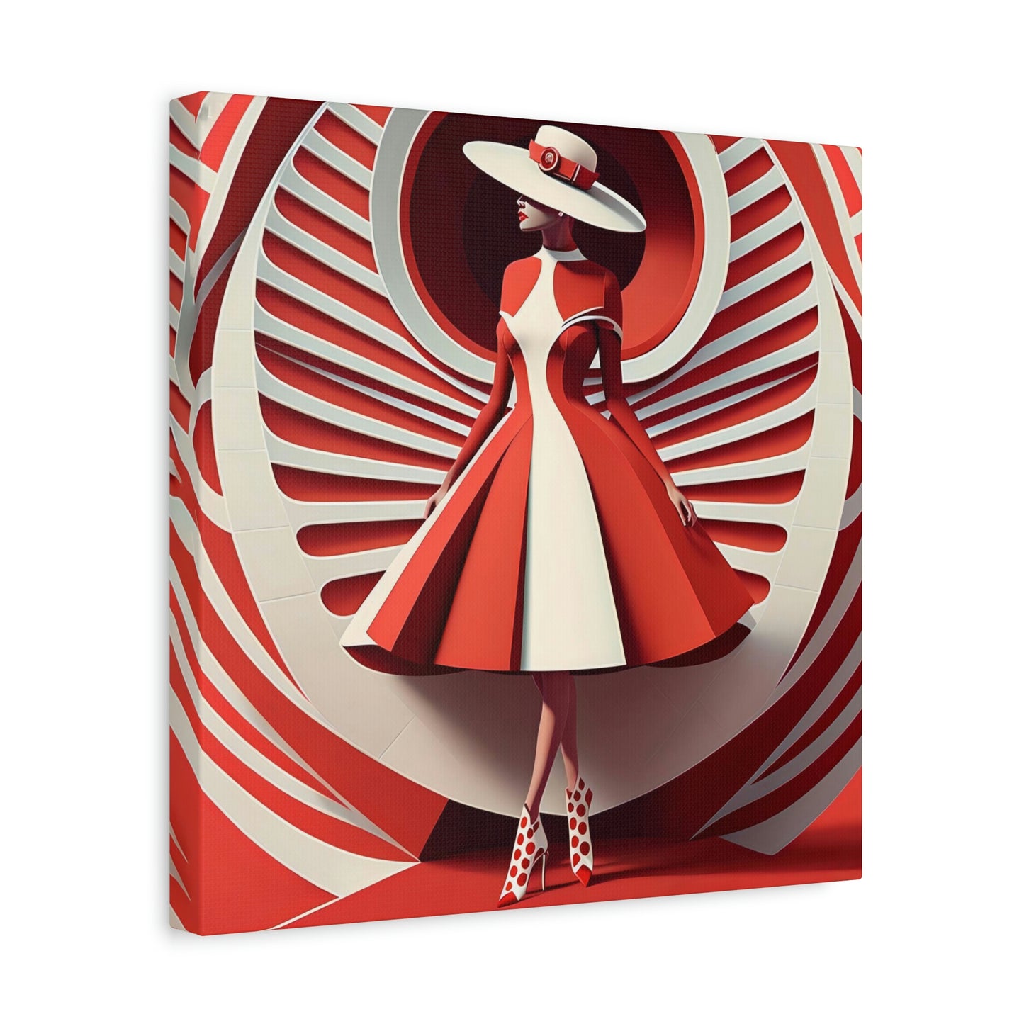 Red and White Elegance - Matte Canvas, Stretched, 1.25"