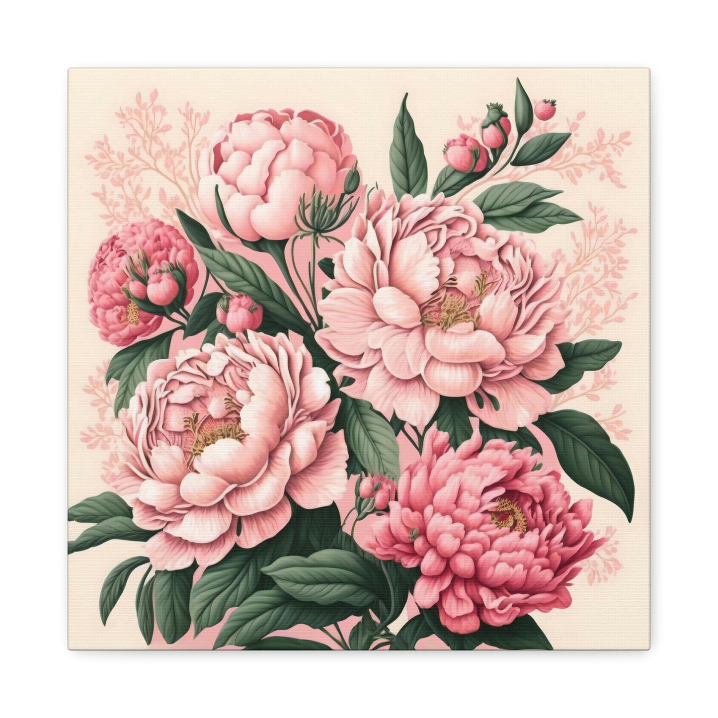 Pink Peony - Matte Canvas, Stretched, 1.25"