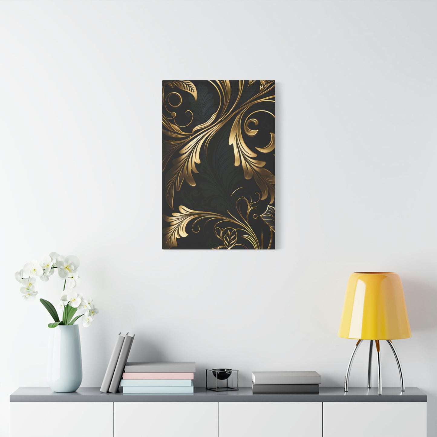 Golden Odyssey on Black - Matte Canvas, Stretched, 1.25"