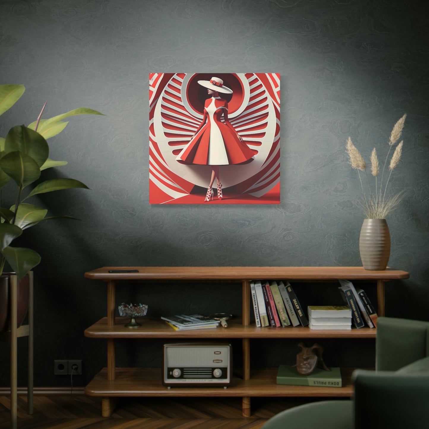 Red and White Elegance - Matte Canvas, Stretched, 1.25"