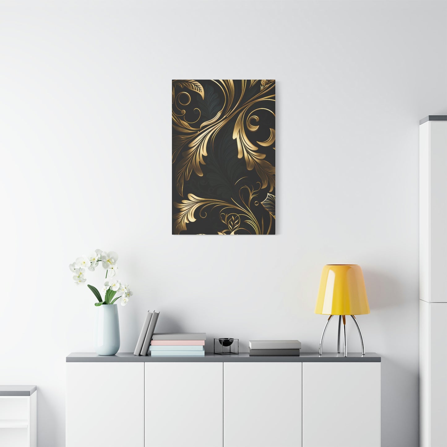 Golden Odyssey on Black - Matte Canvas, Stretched, 1.25"