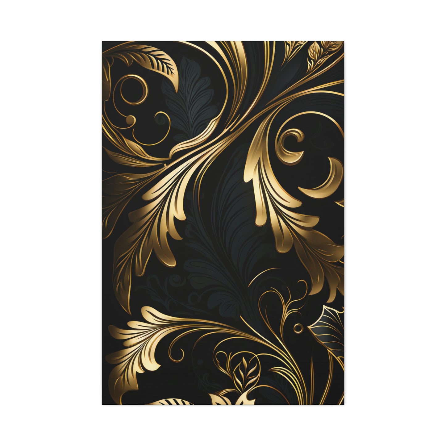 Golden Odyssey on Black - Matte Canvas, Stretched, 1.25"