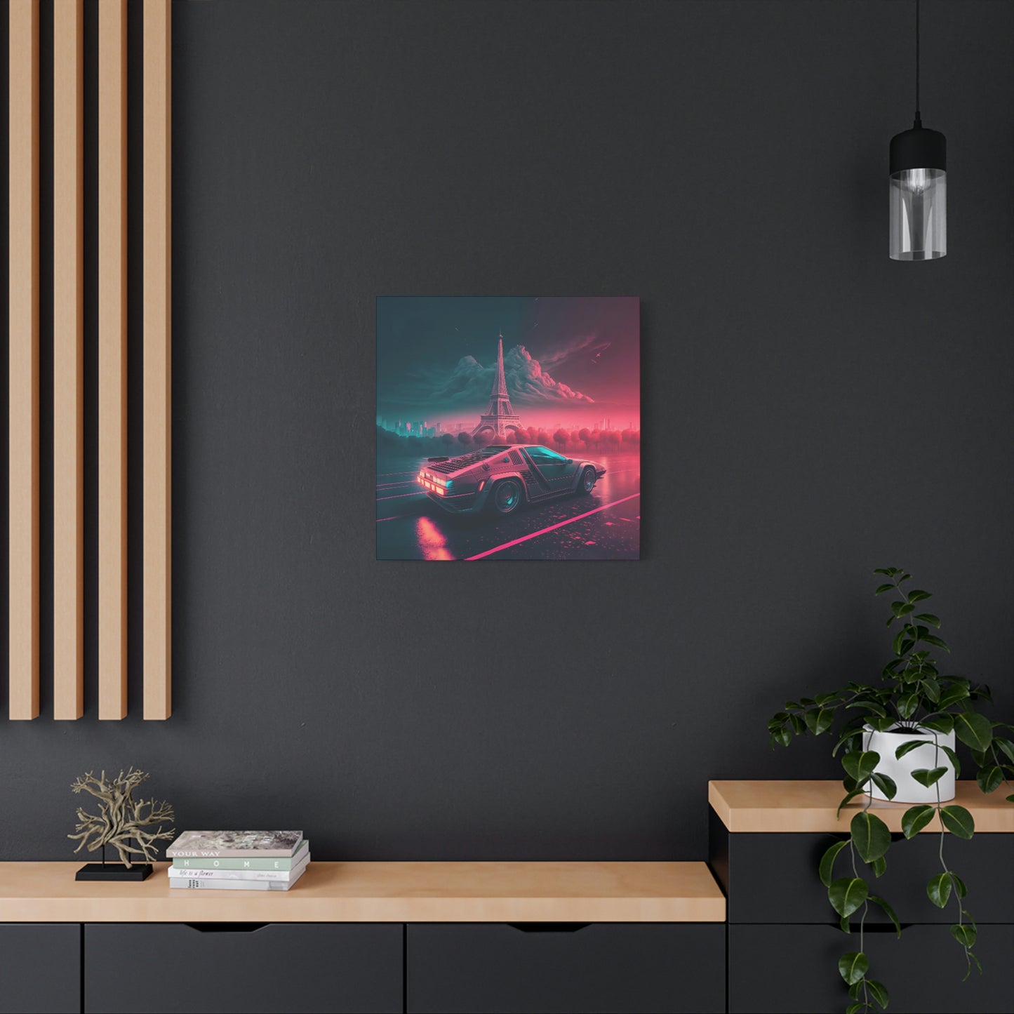 Neon Autoroute - Matte Canvas, Stretched, 1.25"