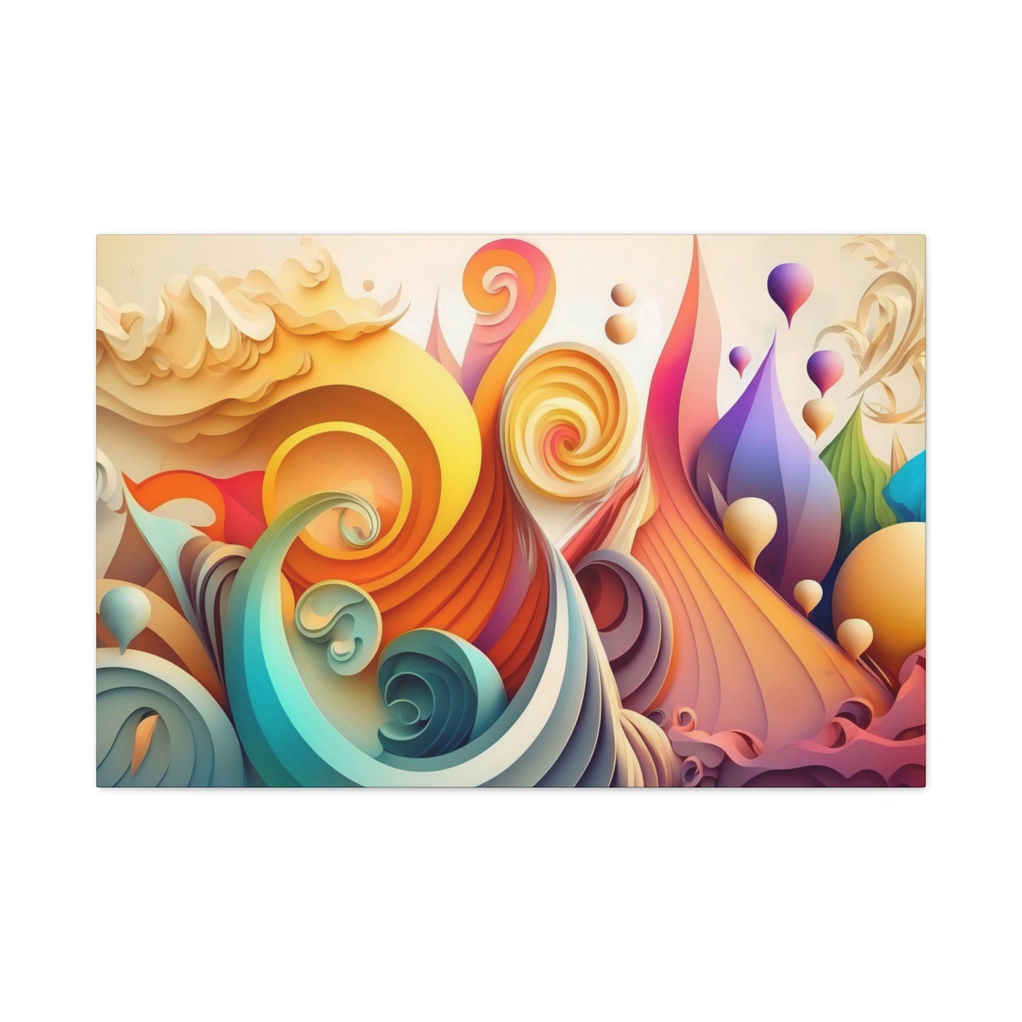 Bright Color Swirls - Matte Canvas, Stretched, 1.25"
