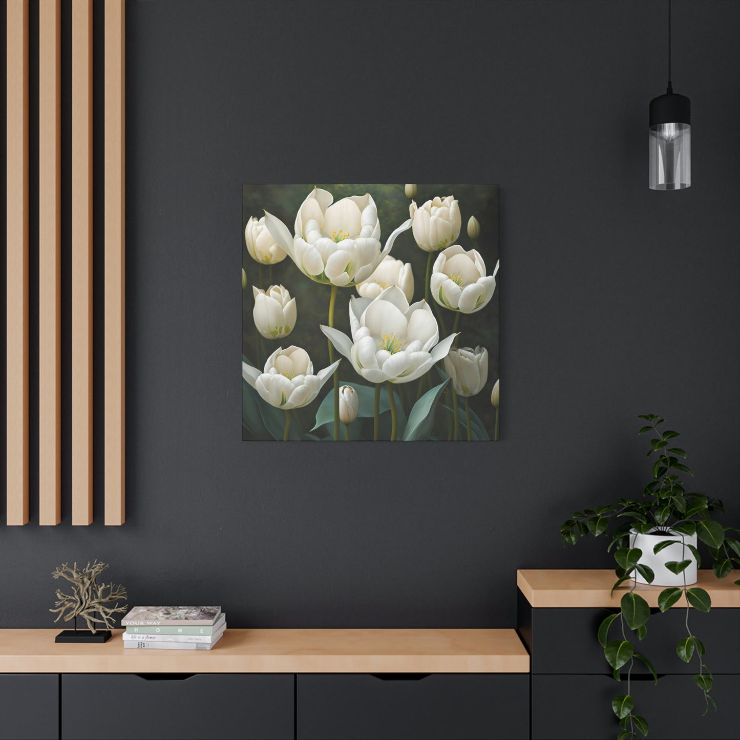 White Tulips - Matte Canvas, Stretched, 1.25"