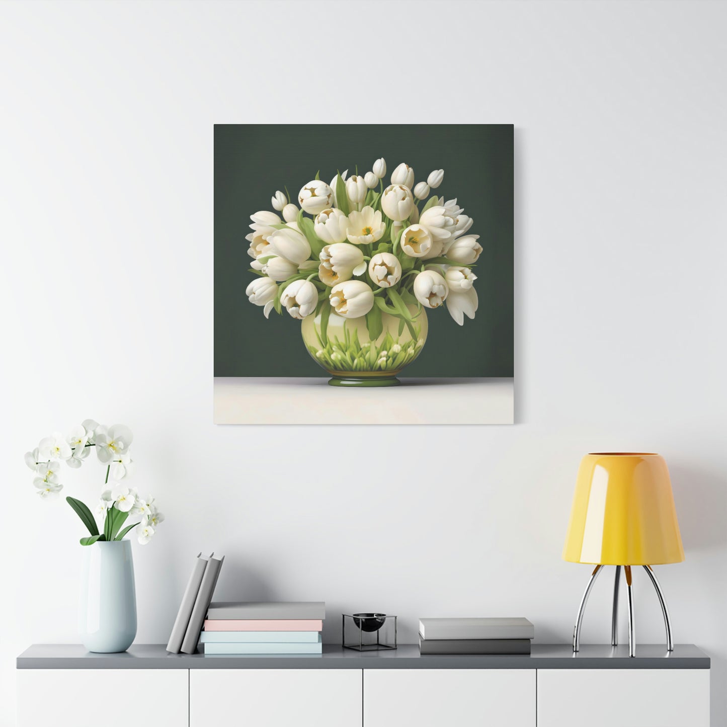 Lovely Tulips in a Vase - Matte Canvas, Stretched, 1.25"