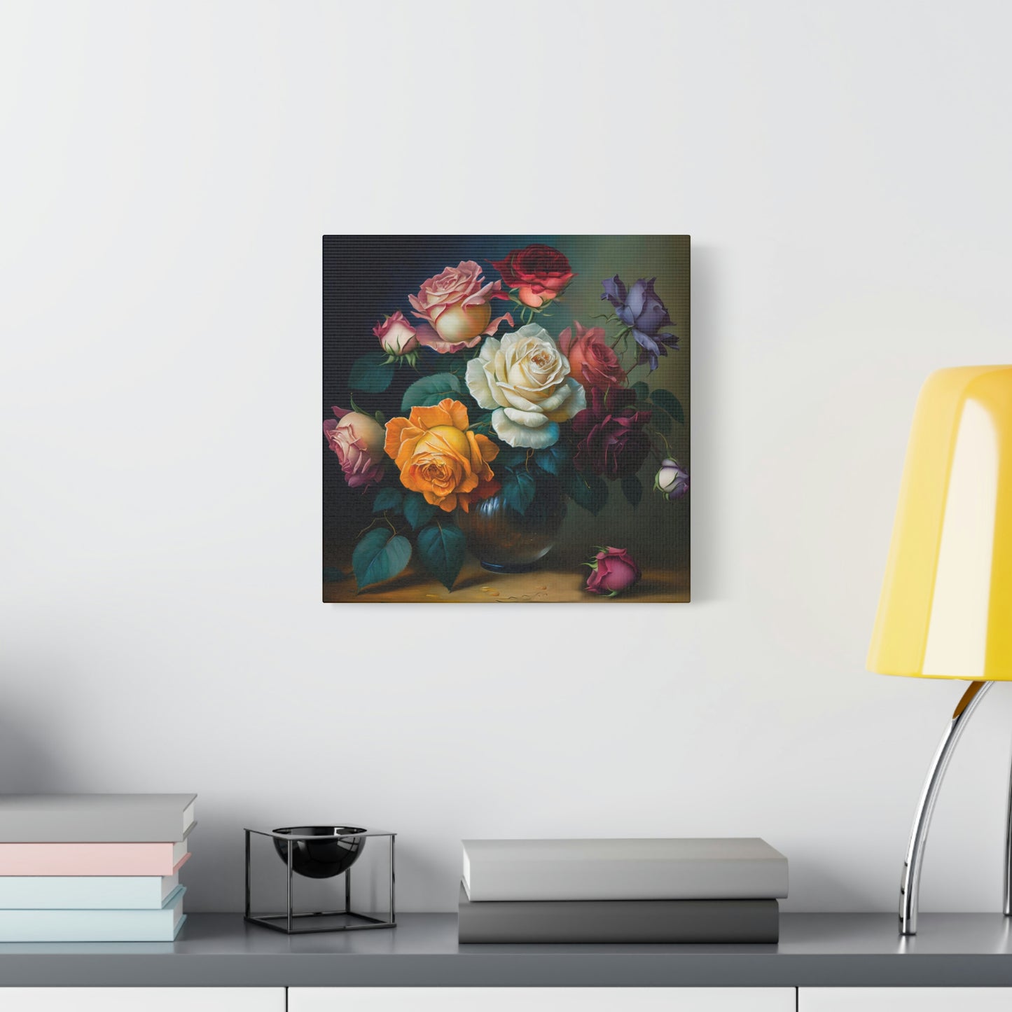 Bouquet of Vibrant Roses - Matte Canvas
