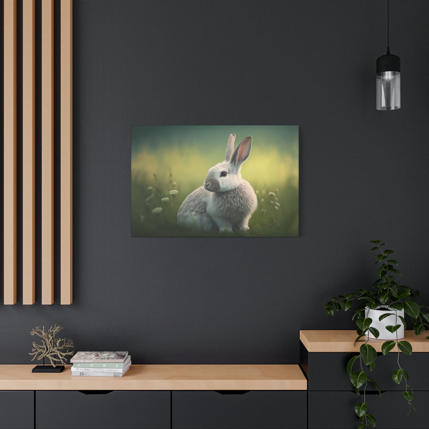Rabbit in the Field - Matte Canvas, Stretched, 1.25"