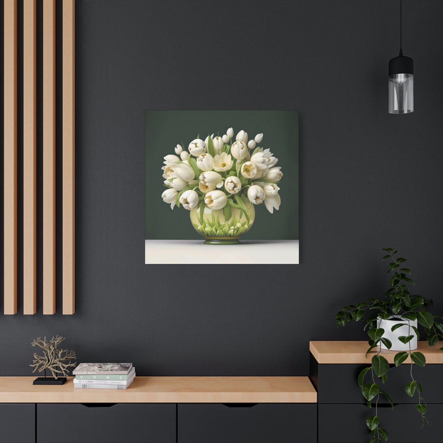 Lovely Tulips in a Vase - Matte Canvas, Stretched, 1.25"