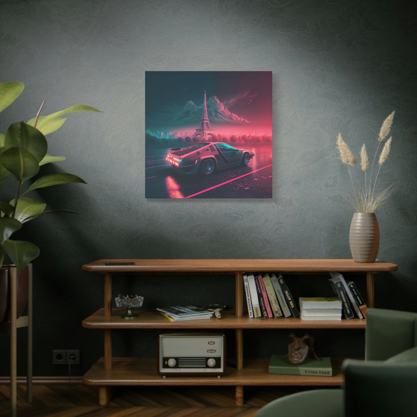 Neon Autoroute - Matte Canvas, Stretched, 1.25"