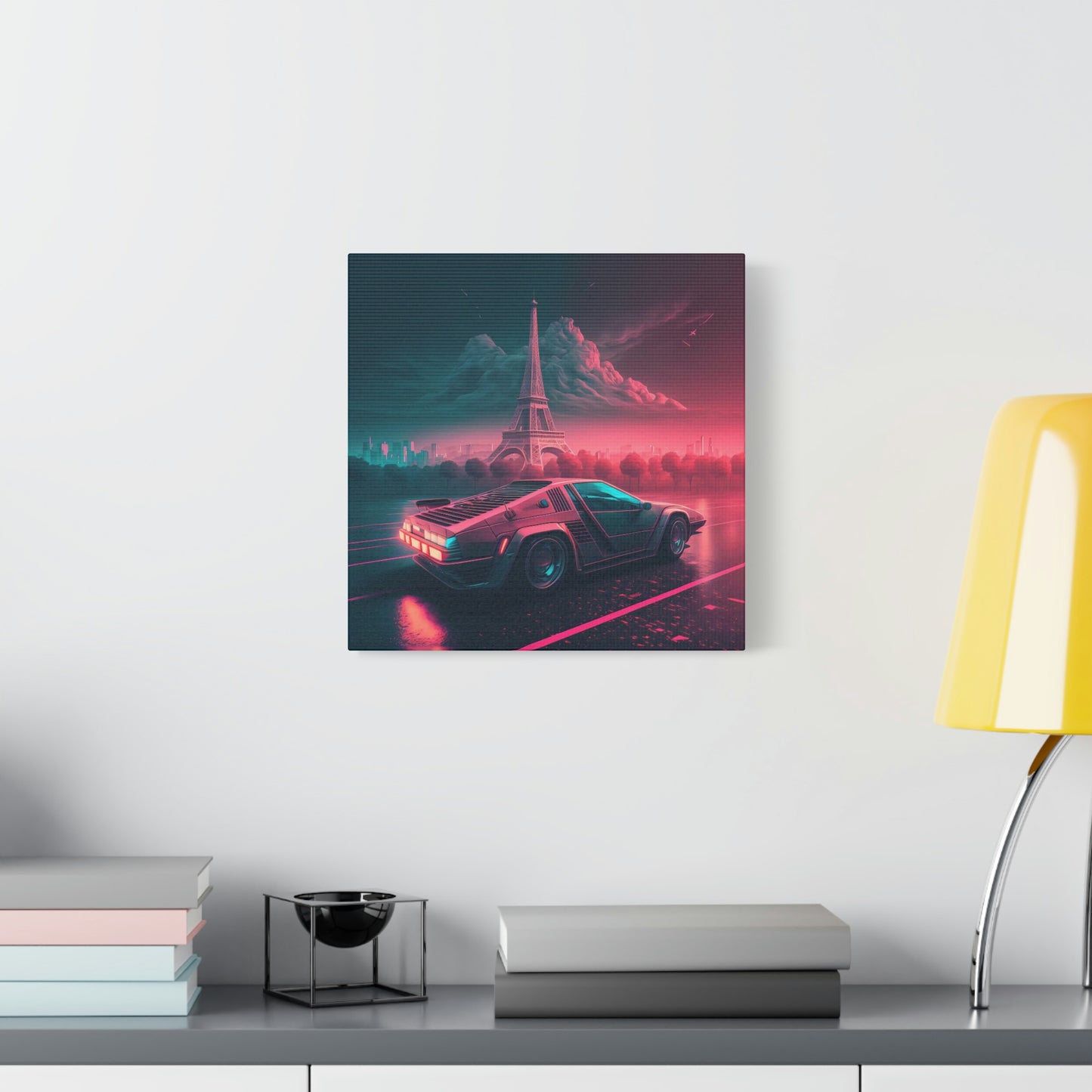 Neon Autoroute - Matte Canvas, Stretched, 1.25"