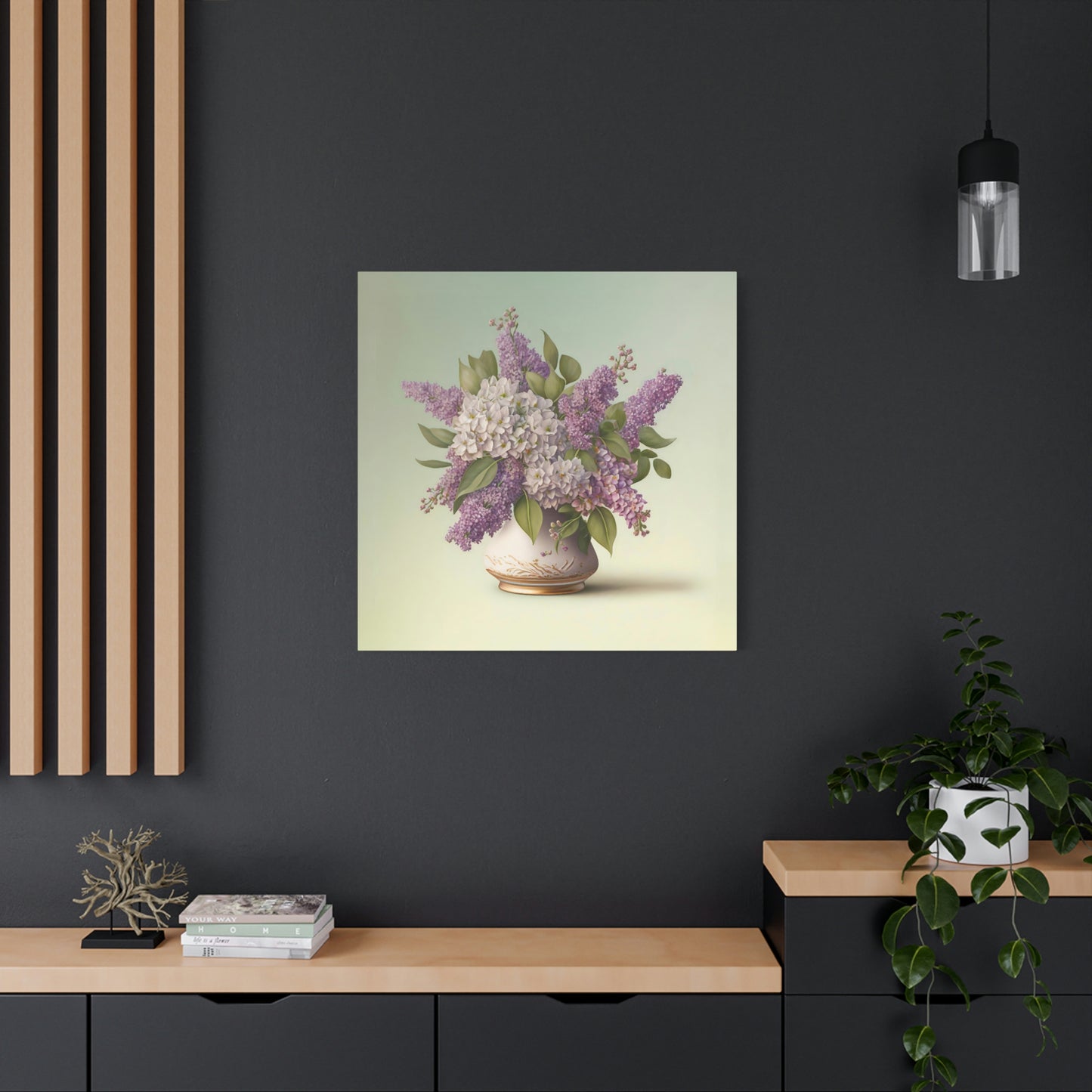 Lilacs In a Vase - Matte Canvas, Stretched, 1.25"