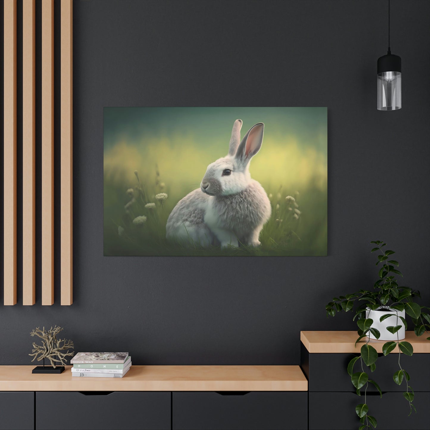 Rabbit in the Field - Matte Canvas, Stretched, 1.25"