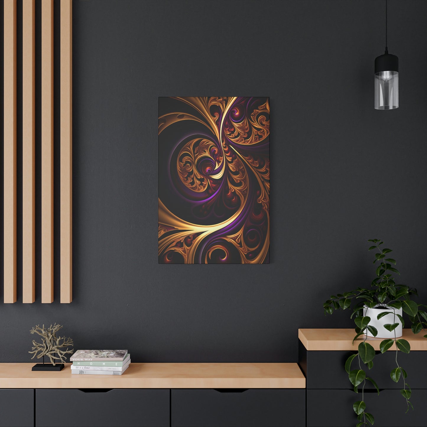 Gilded Swirls - Matte Canvas, Stretched, 1.25"