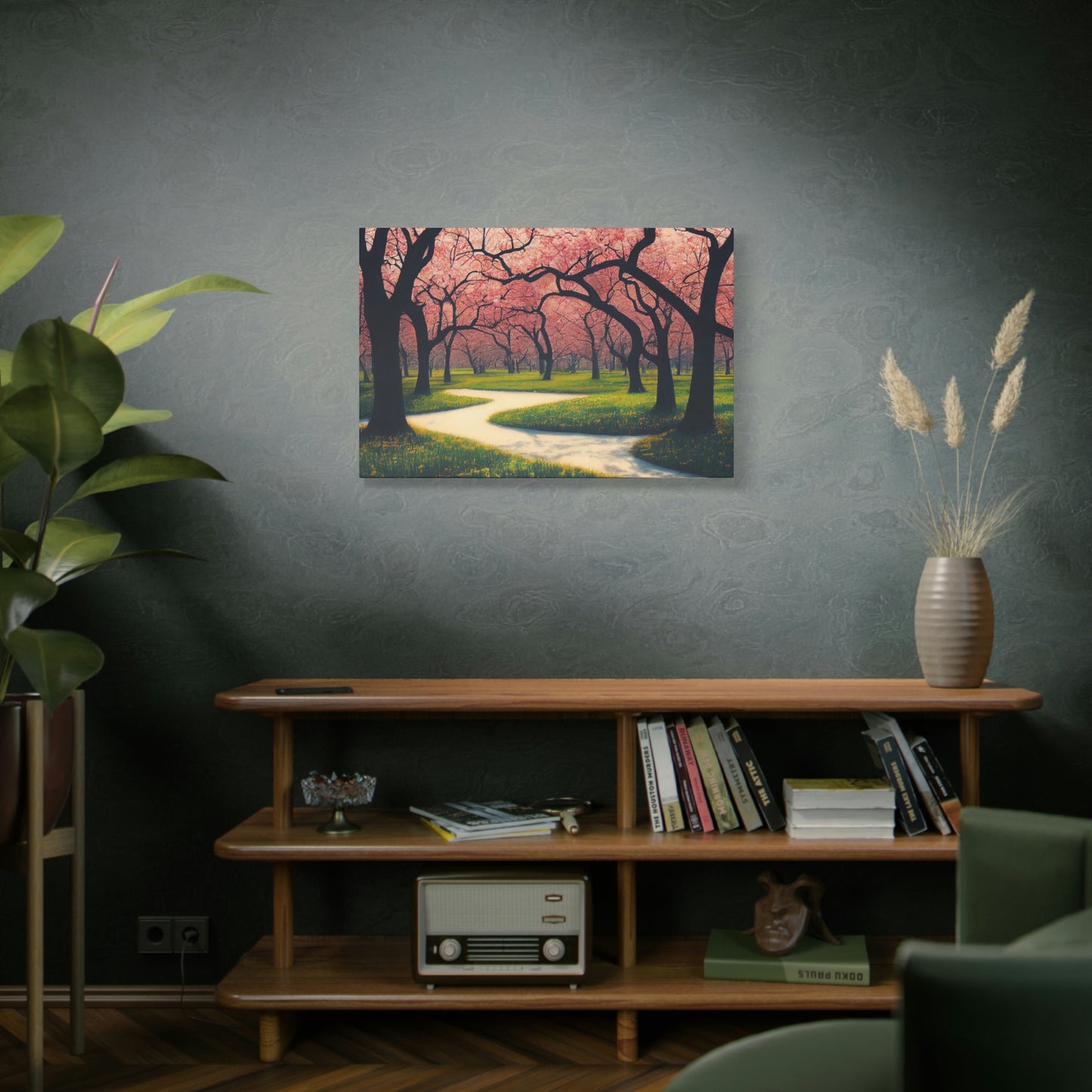 Cherry Garden in Spring - Matte Canvas, Stretched, 1.25"