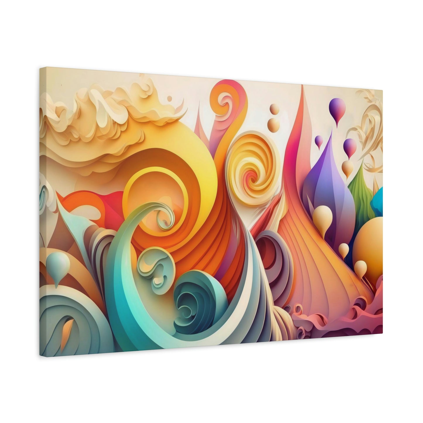 Bright Color Swirls - Matte Canvas, Stretched, 1.25"