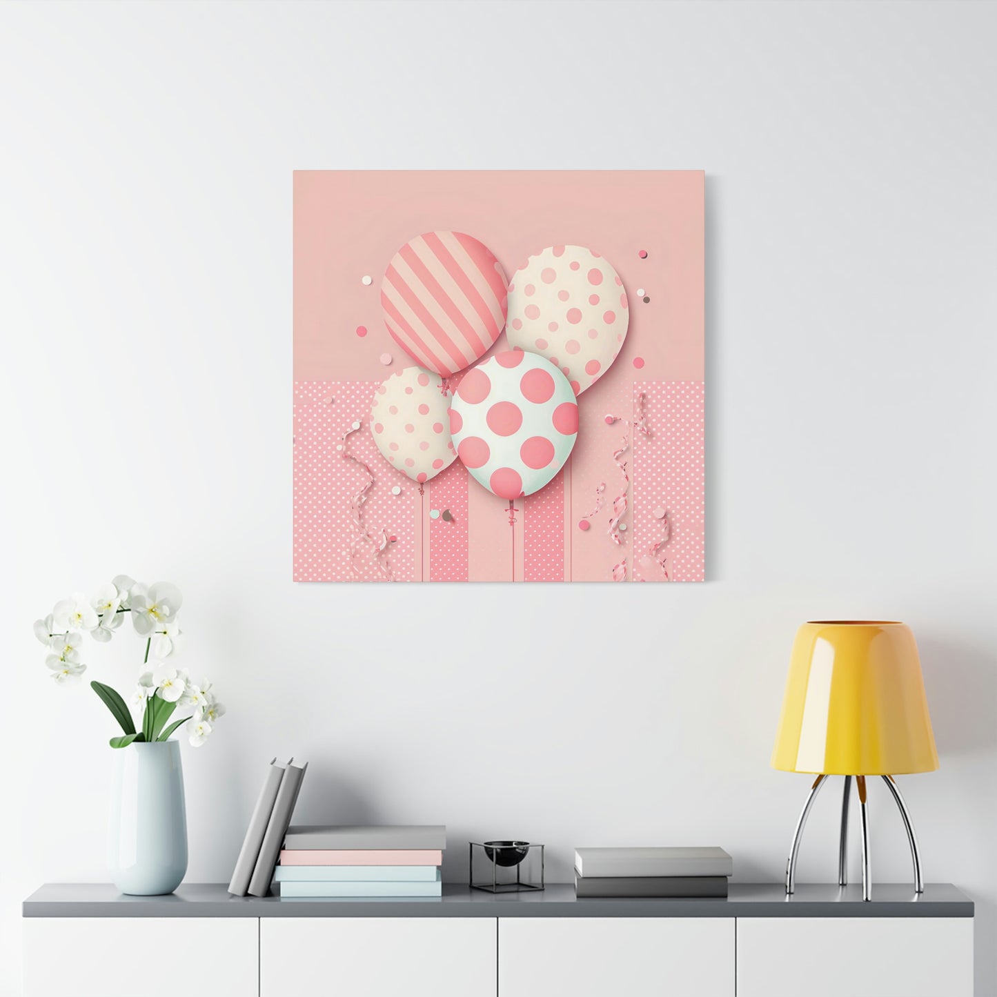 Pink Balloon Adventure - Matte Canvas, Stretched, 1.25"