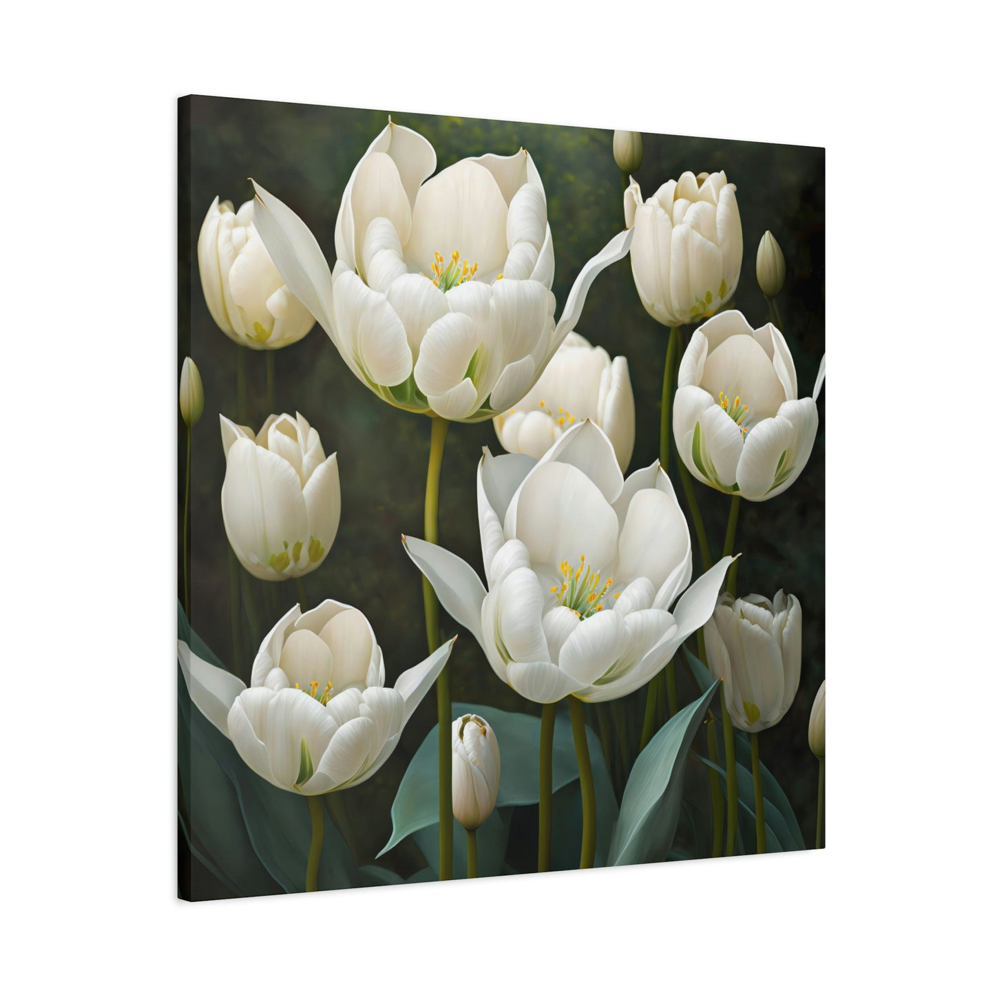 White Tulips - Matte Canvas, Stretched, 1.25"