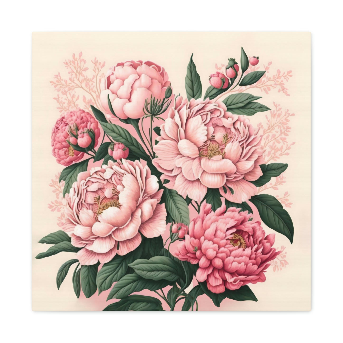 Pink Peony - Matte Canvas, Stretched, 1.25"