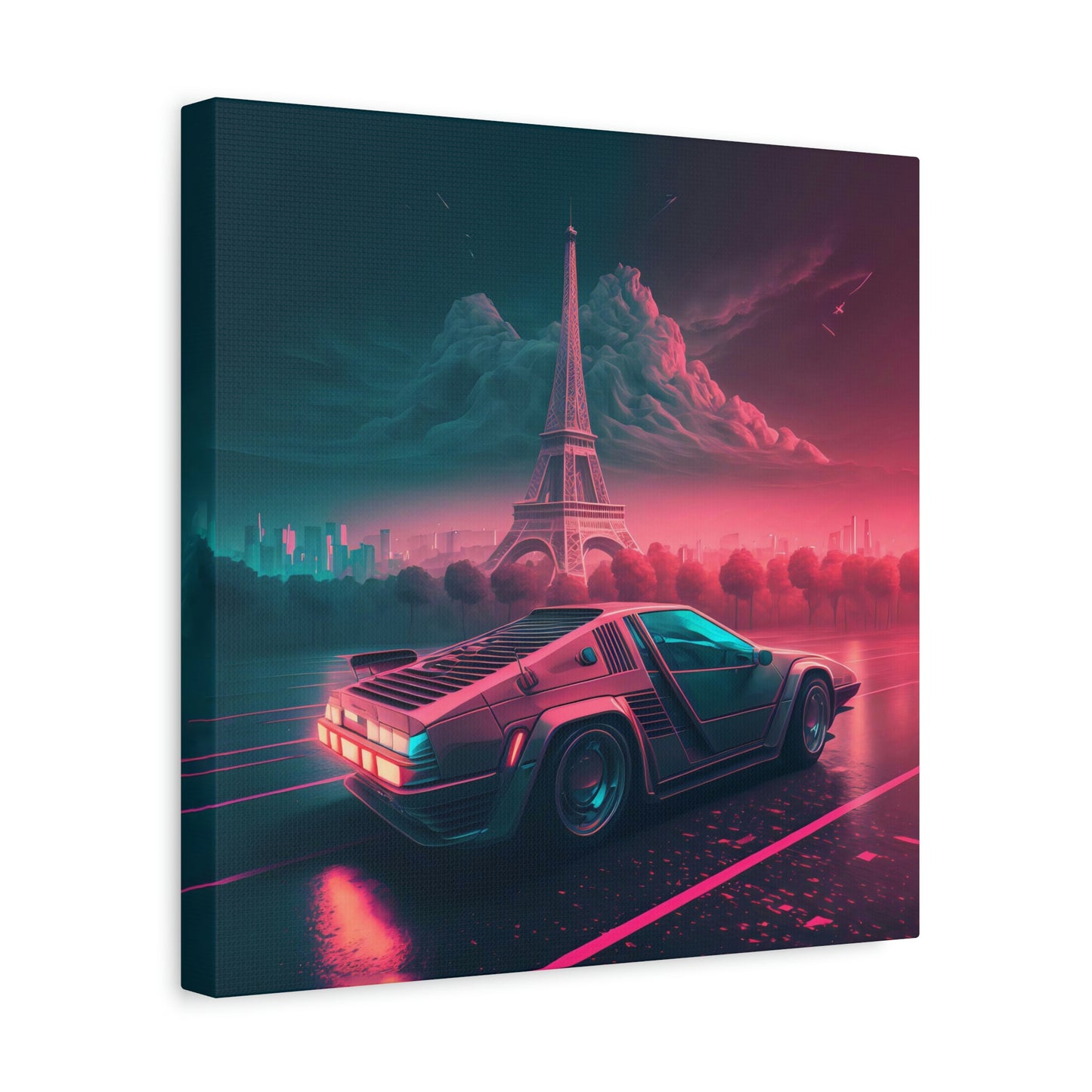 Neon Autoroute - Matte Canvas, Stretched, 1.25"