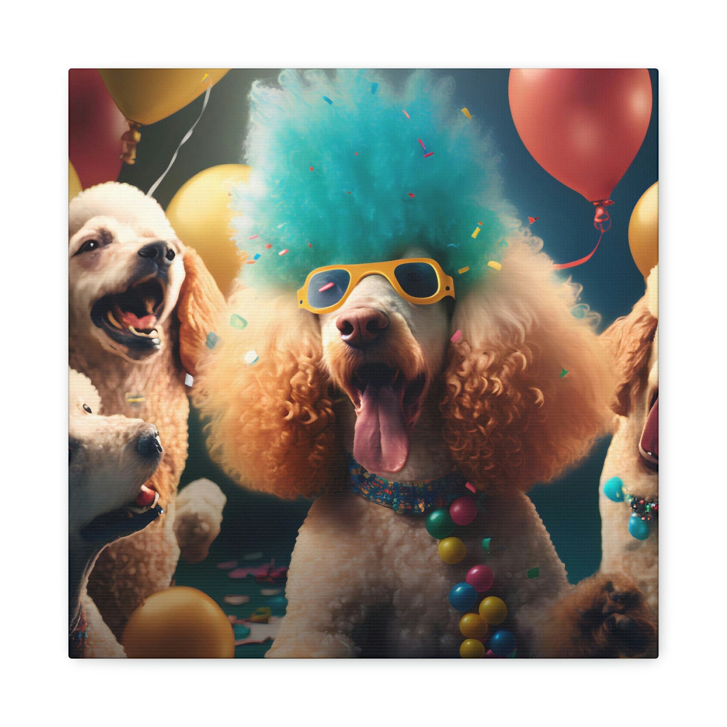 Poodle Party - Matte Canvas