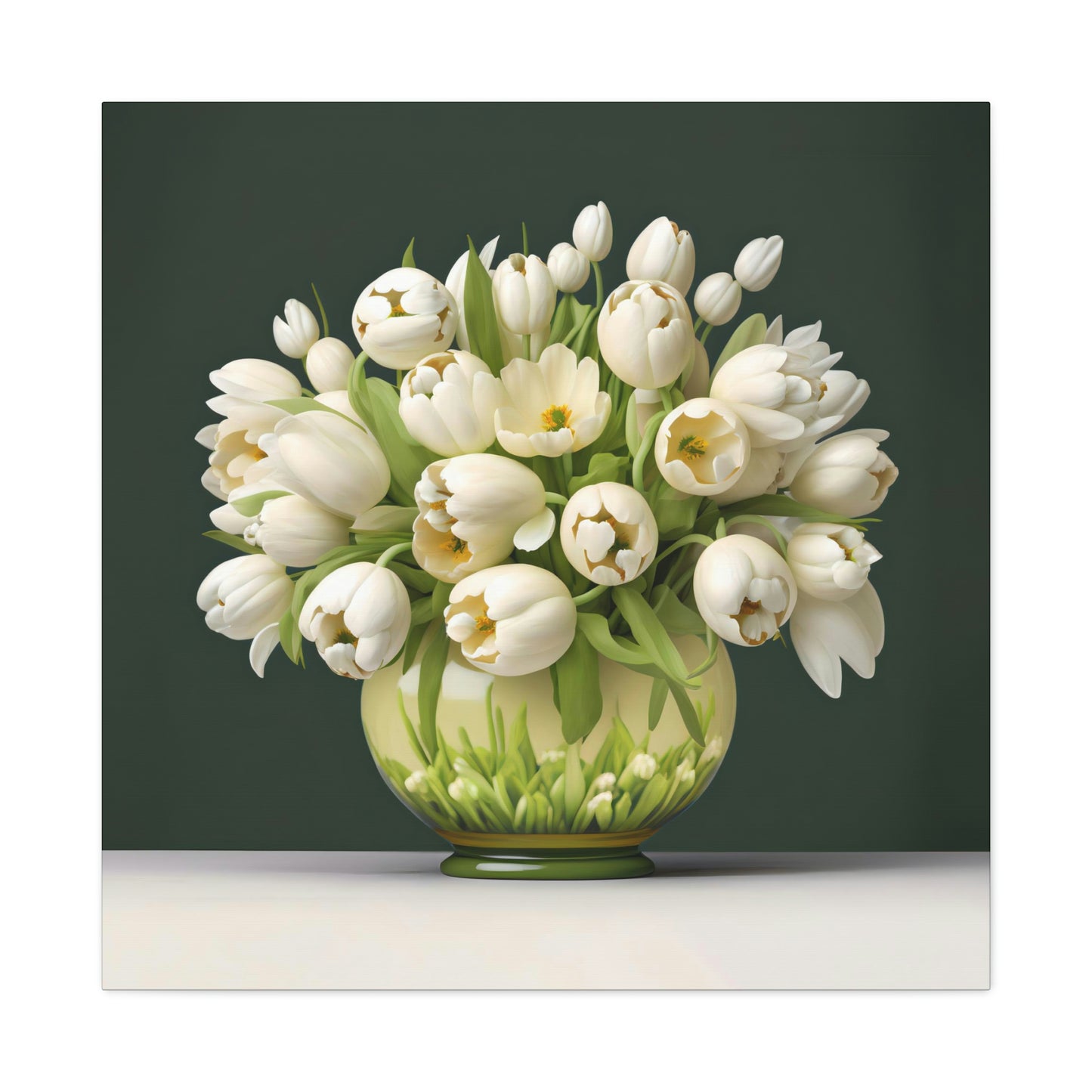 Lovely Tulips in a Vase - Matte Canvas, Stretched, 1.25"