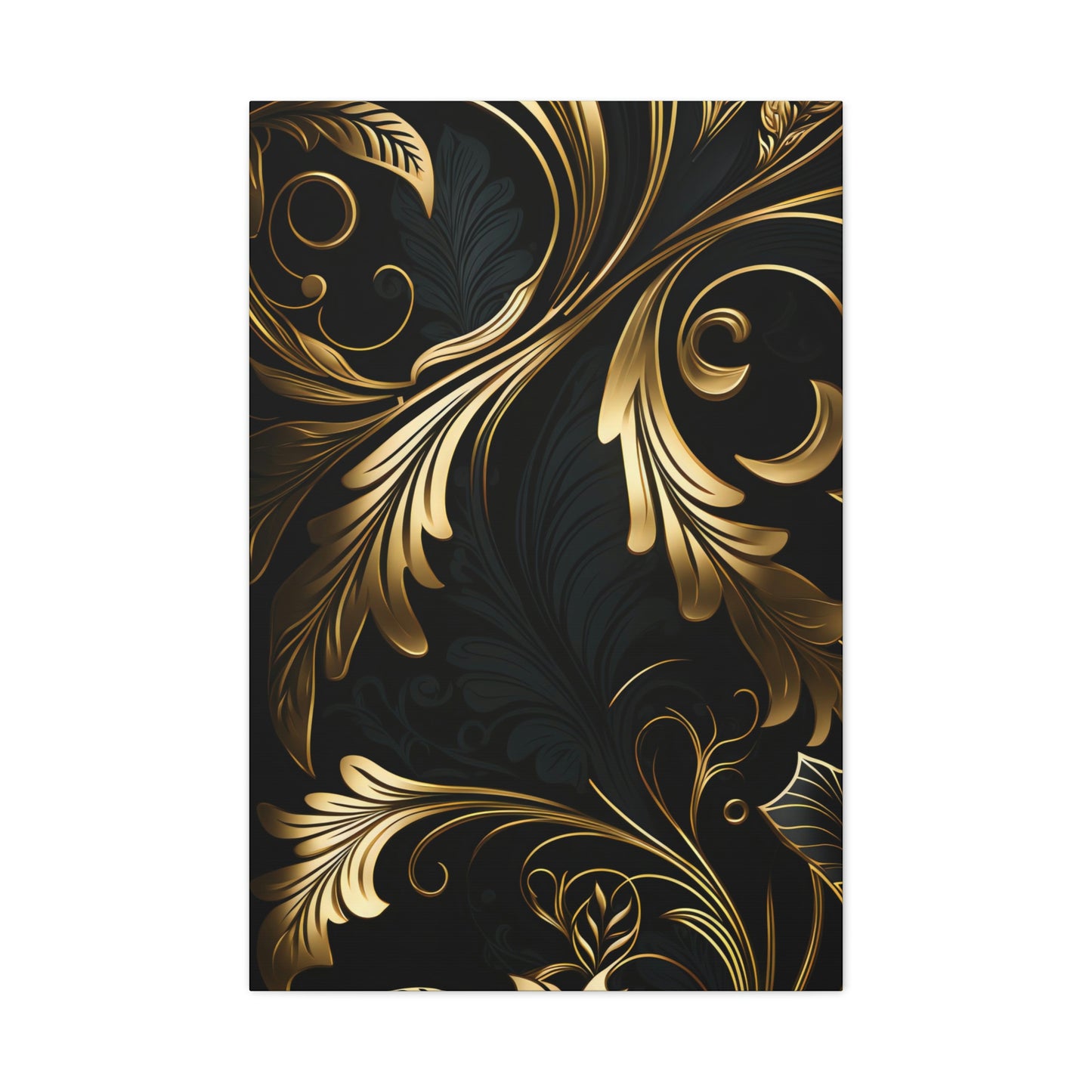 Golden Odyssey on Black - Matte Canvas, Stretched, 1.25"