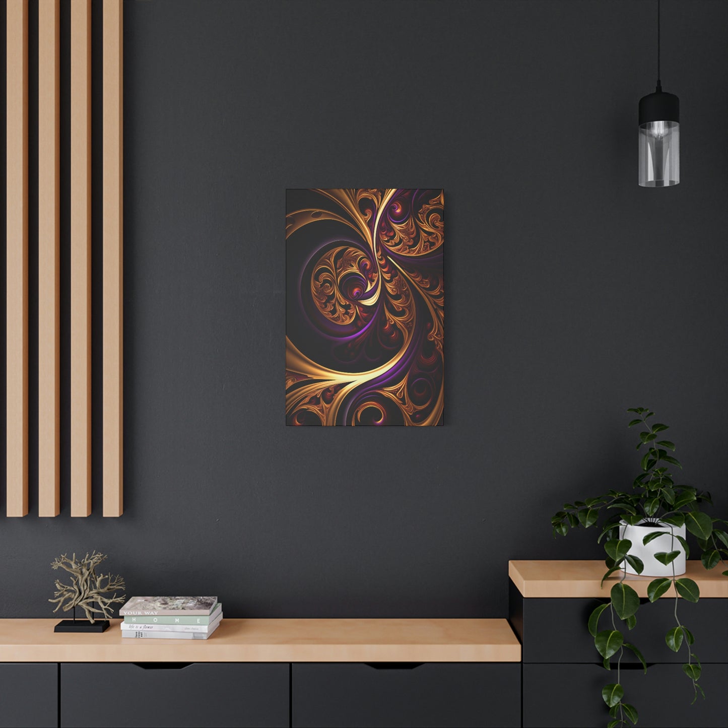 Gilded Swirls - Matte Canvas, Stretched, 1.25"