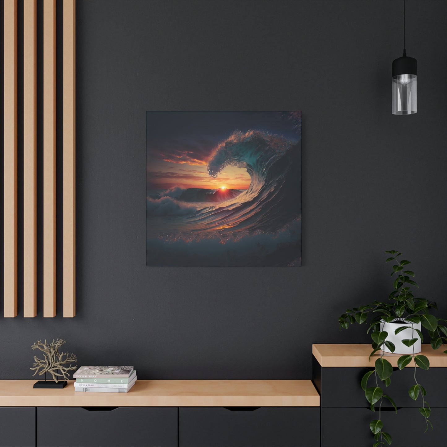 Sunset Waves - Matte Canvas, Stretched, 1.25"