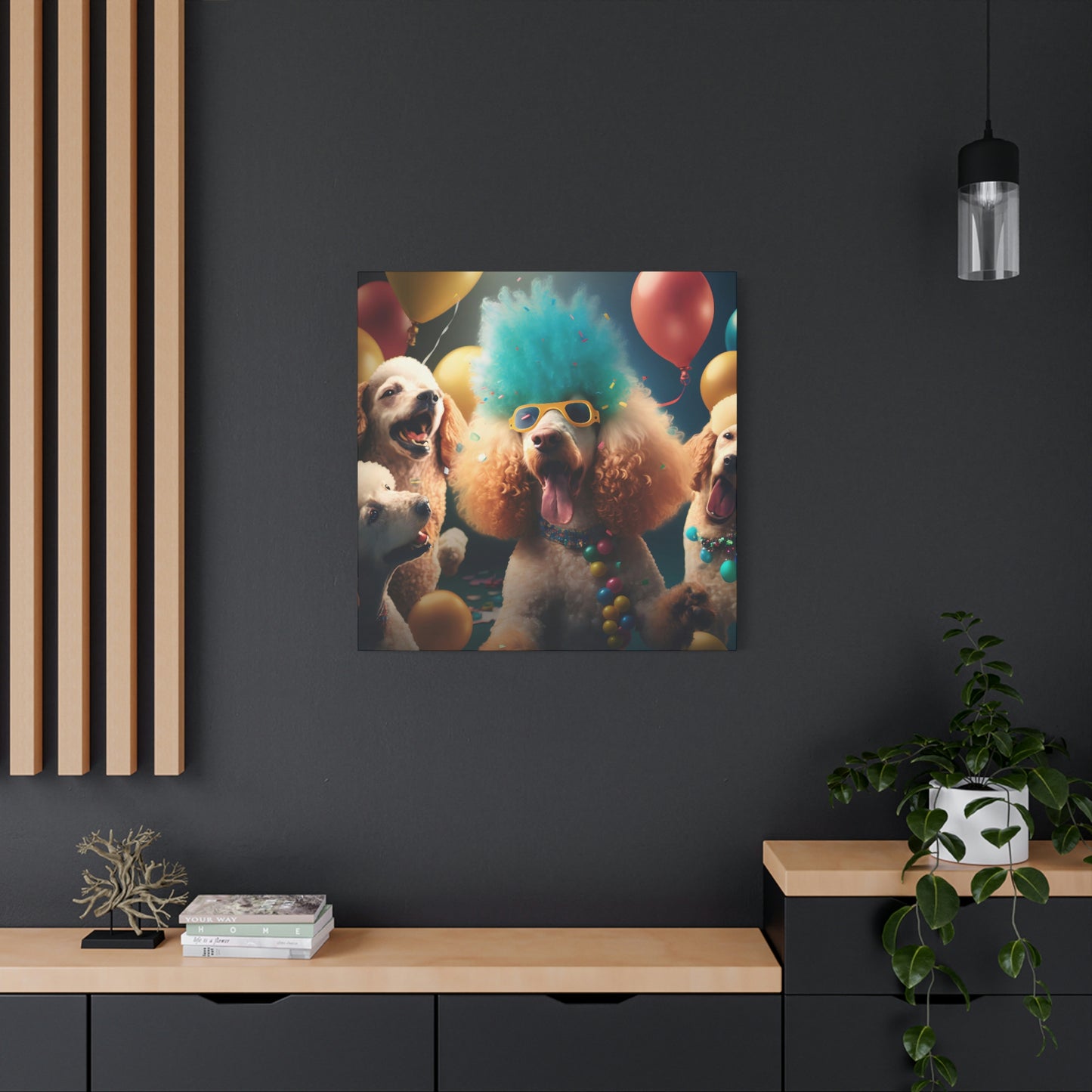 Poodle Party - Matte Canvas