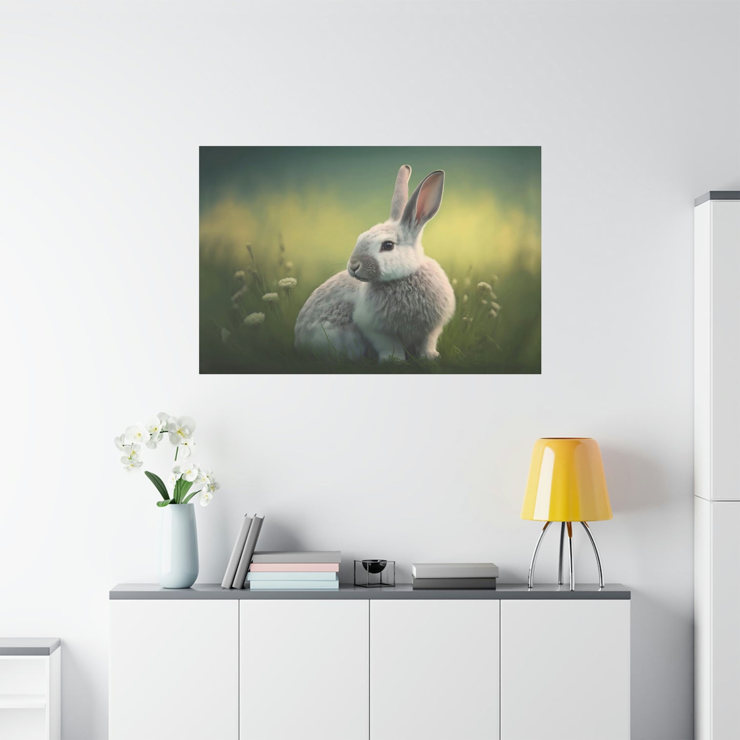 Rabbit in the Field - Matte Canvas, Stretched, 1.25"
