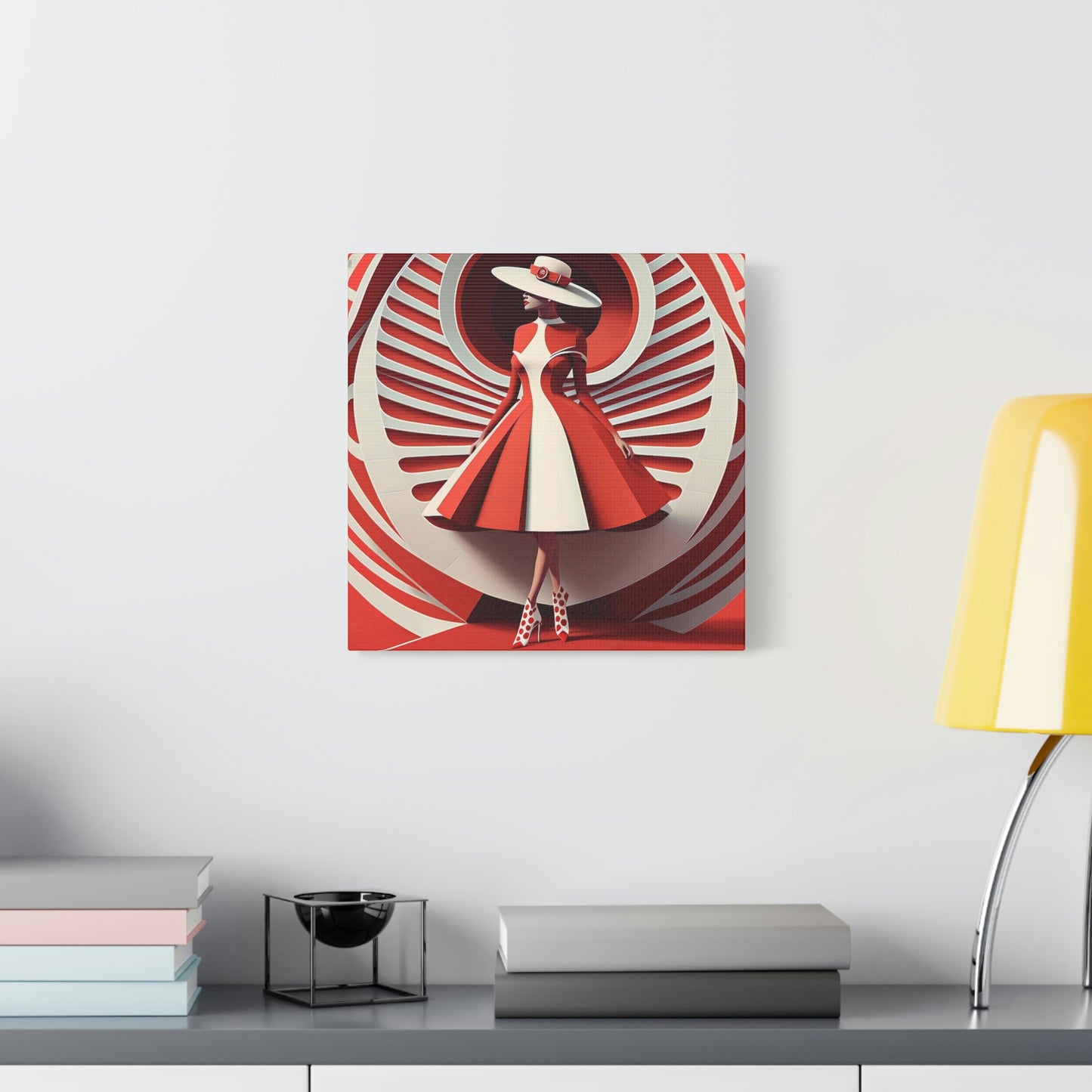 Red and White Elegance - Matte Canvas, Stretched, 1.25"