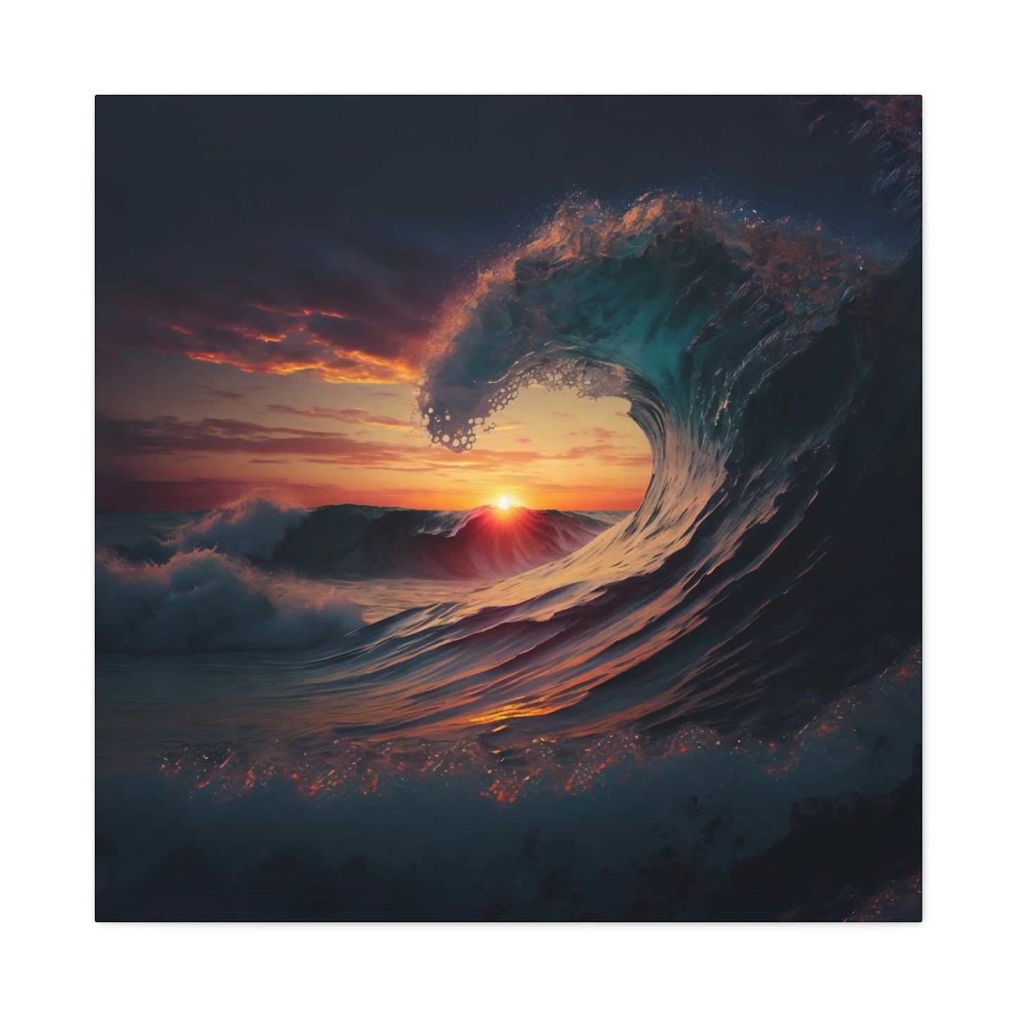 Sunset Waves - Matte Canvas, Stretched, 1.25"